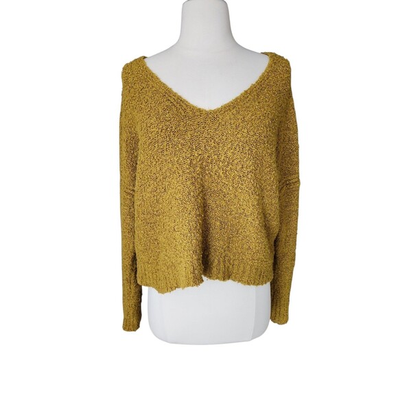 Free People Finders Keepers Cozy Boucle Sweater Womens XS Moss Green Goblincore - Picture 2 of 10